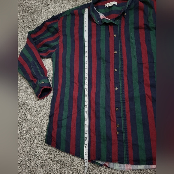 Tribute Button Down Striped Shirt Size XL - Picture 4 of 8